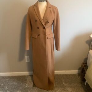 NWT PEAK LAPEL WOOL MAXI VOAT BY FAVORITE DAUGHTER